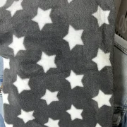 Loop-Schal Fleece grau mit Sternen