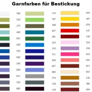 Garnfarben fu00fcr die Bestickung