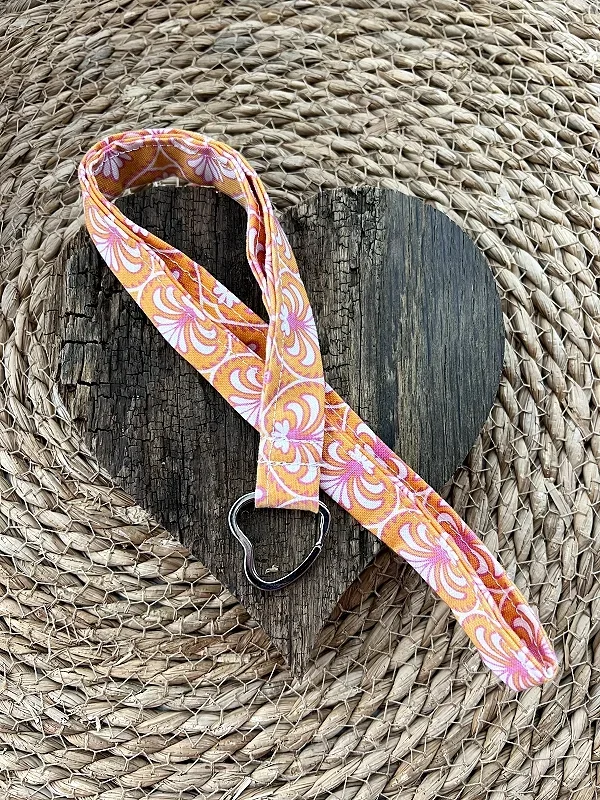 Schlüsselband orange-pink