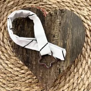 Schlüsselband weiß / schwarz