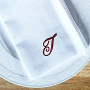 MIt Name bestickte Serviette